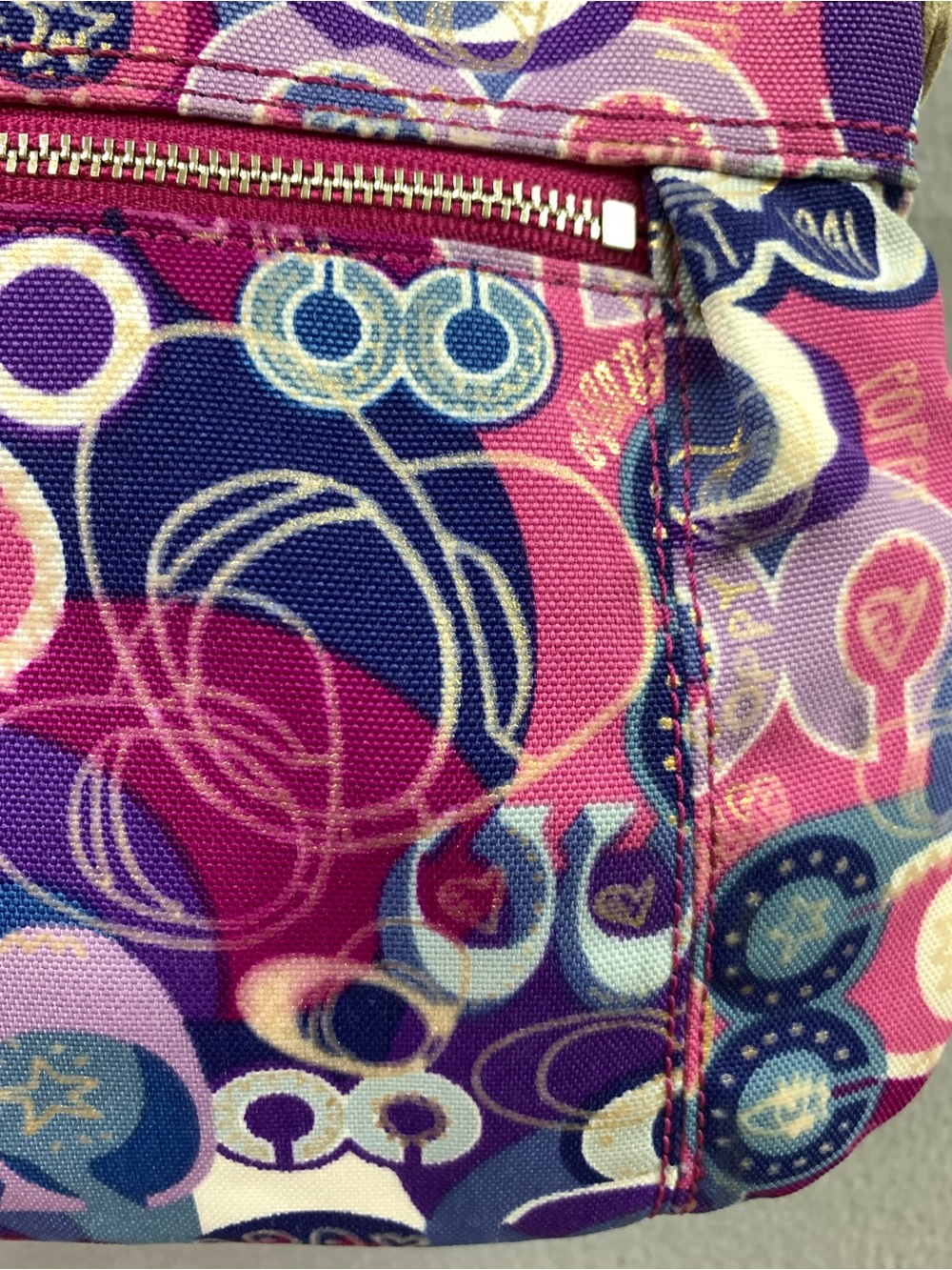 Coach Poppy Pop C Signature Graffiti Sequin Crossbody Purse #46347 y2k - Picture 7 of 15